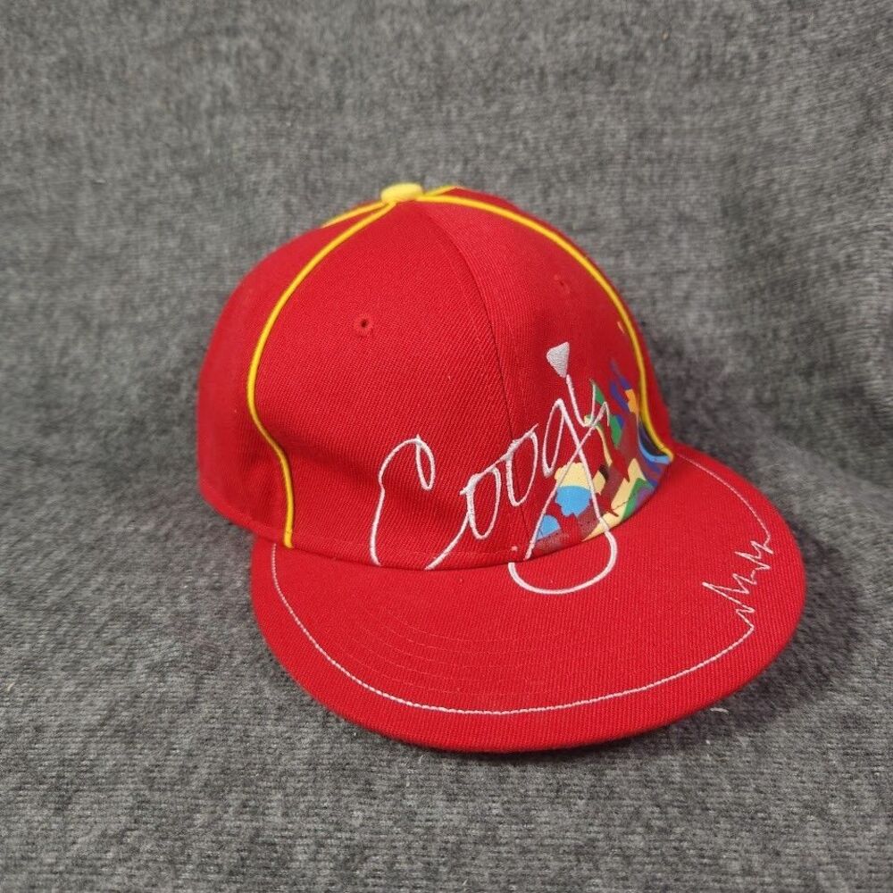COOGI Script Size 7.25 Colorful Crowd Fitted Baseball Hat Cap RARE
